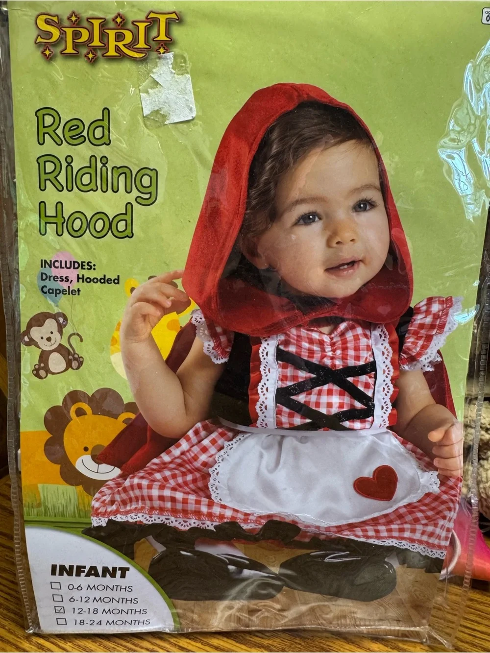 NIP Spirit Halloween Baby Lil’ Red Riding Hood Costume SZ 12-18 Months - Picture 2 of 8